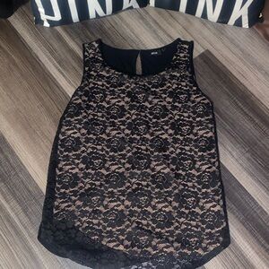 Apt9 Black Lace Sleeveless Top